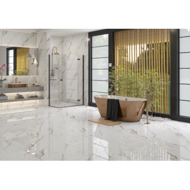 Piso Cerâmico Incefra Polido Retificado Heze PPI70900R 74x74cm