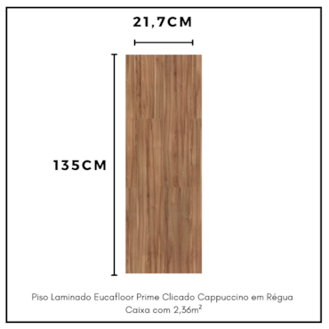 Piso Laminado Prime Click Cappuccino 135,7x21,7cm