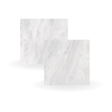 Piso Porcelanato Branco Polido Mármore Light Marble 90x90cm