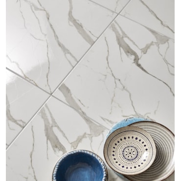 Piso Viva Cerâmica HD Marmorizada Brilhante 58x58cm