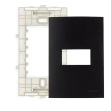 Placa ebony 4x2 1 Posto Com Suporte R.2127 Placa ebony 4x2 1 Posto Com Suporte R.2127