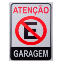 Placa "Proibido Estacionar Garagem" 30x20cm - Decore