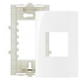 Placa Sleek 2 Postos 16025 Branca 4x2cm