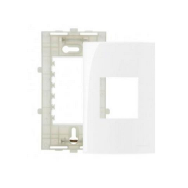 Placa Sleek 2 Postos 16025 Branca 4x2cm