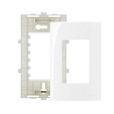 Placa Sleek 3 Postos 16023 Branca 4x2cm Placa Sleek 3 Postos 16023 Branca 4x2cm