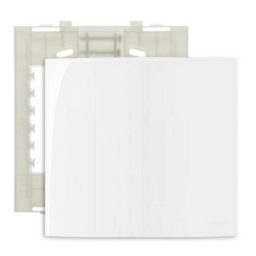 Placa Sleek Cega 16022 Branca 4x4cm Placa Sleek Cega 16022 Branca 4x4cm