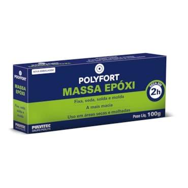 Polyfort Massa Epóxi 100g Pulvitec Polyfort Massa Epóxi 100g Pulvitec