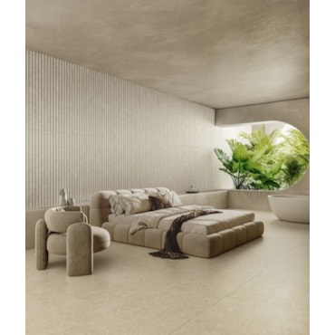 Porcelanato Biancogres Cannes Beige Satin Acetinado Retiicado 90x90cm