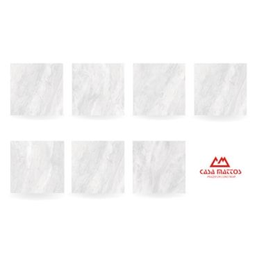 Porcelanato Branco Retificado Mármore Light Marble 90x90cm