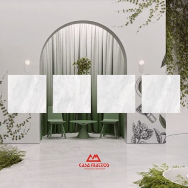 Porcelanato Branco Retificado Mármore Light Marble 90x90cm