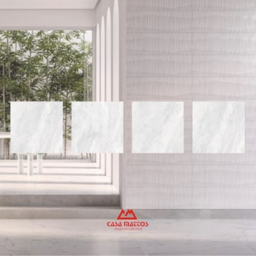 Porcelanato Branco Retificado Mármore Light Marble 90x90cm