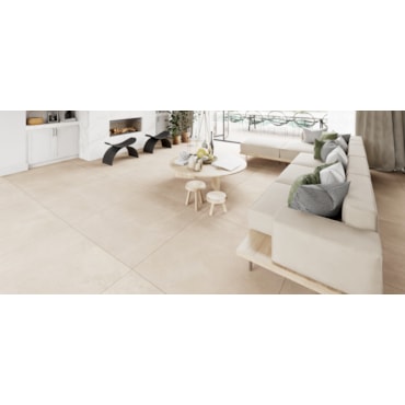 Porcelanato Delta Nova Obelisco Avena Acetinado Retitficado 120x120cm