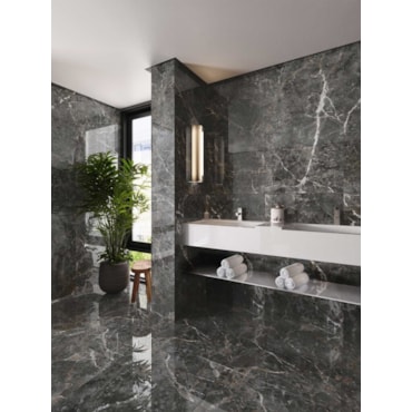 Porcelanato Incesa Marmo Grafite Polido Retificado 60x120cm