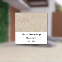 Porcelanato Pietra Nicolau Beige Externo CC0400B1 90x90cm