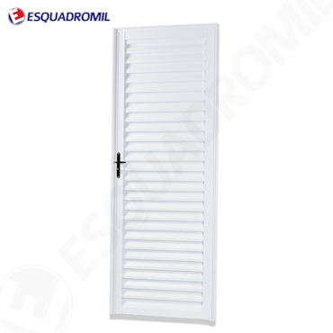 Porta Branca Abrir Veneziana Total Esquadromil Esquerda 210x70cm Porta Branca Abrir Veneziana Total Esquadromil Esquerda 210x70cm