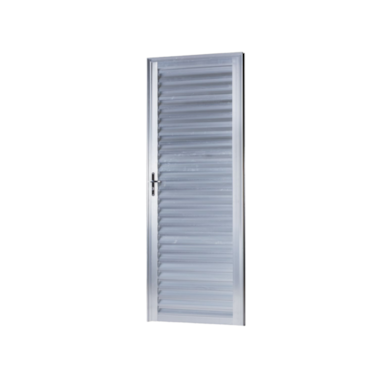 Porta de Alumínio com Veneziana Total Direita Esquadromil 210x80cm