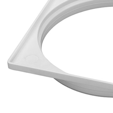 Porta Grelha Krona Quadrado Branco 100mm