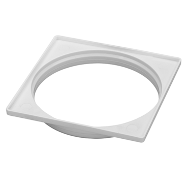 Porta Grelha Krona Quadrado Branco 100mm Porta Grelha Krona Quadrado Branco 100mm