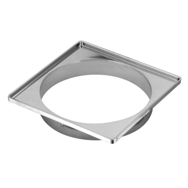 Porta Grelha Krona Quadrado Cromado 150mm