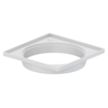 Porta Grelha Tigre Quadrado Prata 100mm