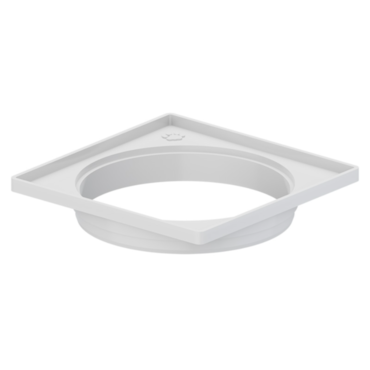 Porta Grelha Tigre Quadrado Prata 100mm