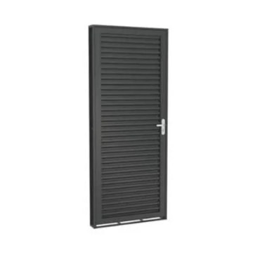 Porta Laminada Esquerda Preto Primer Completa Ramassol 210x83x6cm
