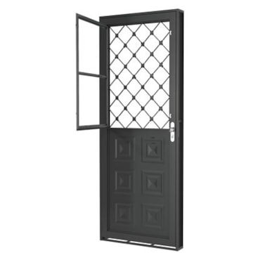 Porta Mista Xadrez Ramassol 215X83X6cm Esquerda Porta Mista Xadrez Ramassol 215X83X6cm Esquerda