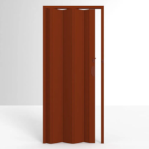 Porta PVC Sanfonada Permatti Mogno Liso 210x97
