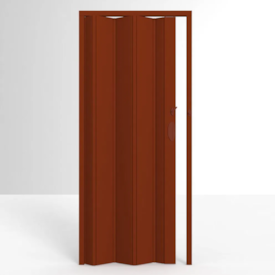 Porta PVC Sanfonada Permatti Mogno Liso 210x97