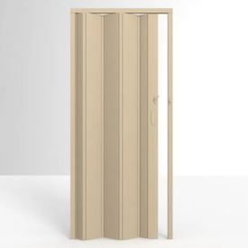 Porta Sanfonada Bege Marmorizado PVC Permatti 210x60cm