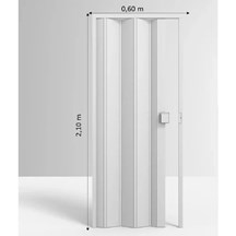 Porta Sanfonada Permatti PVC Branca 60x210cm