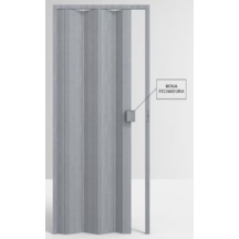 Porta Sanfonada PVC Cinza Marmorizado 210x72cm