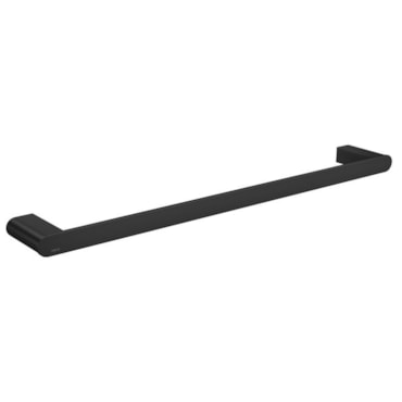 Porta Toalha Deca Barra 60cm Black Matte