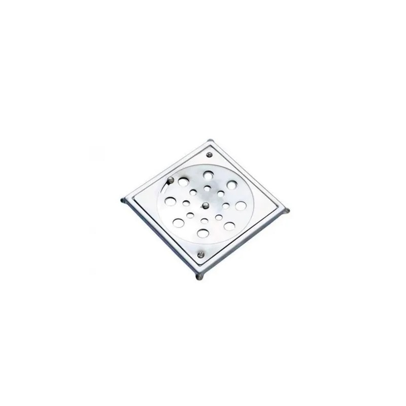 Ralo Grelha Dinox Aço Inox 304 com Caixa 15x15cm | Casa Mattos