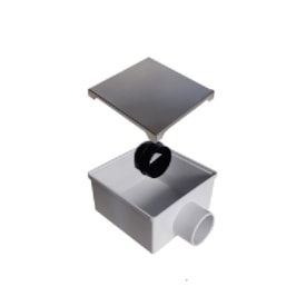 Ralo Inox com Sifão Mozaik Rapp1010 Polido 10x10cm