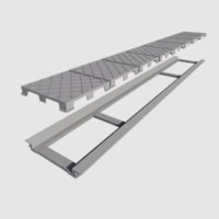 Ralo Linear Infinity Plus Tampa Oculta Base PVC 130cm