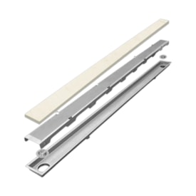 Ralo Linear Mozaik Inox Tampa Oculta Saída Lateral 80cm