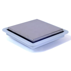 Ralo Linear Square Tampa Inox Escovado 15x15cm