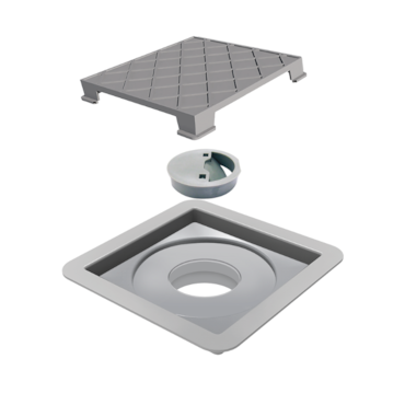 Ralo Quadrado Tampa Oculta Novii 10x10cm Ralo Quadrado Tampa Oculta Novii 10x10cm