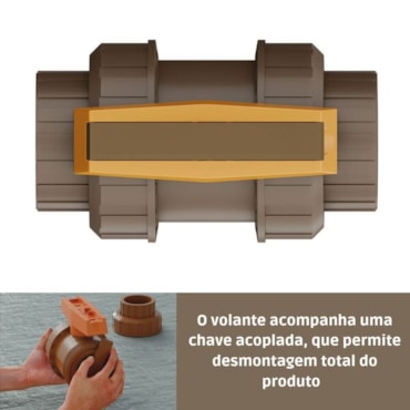 Registro Válvula Esfera Tigre Duas Porcas 75mm