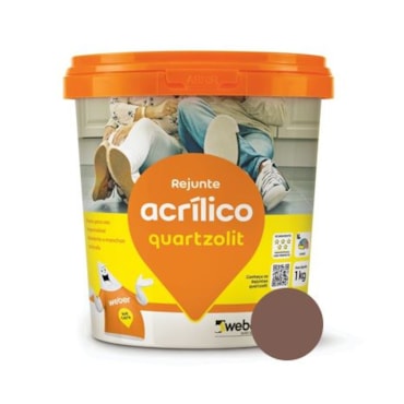 Rejunte Acrílico Quartzolit 1 kg Marrom