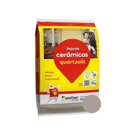 Rejunte Cerâmicas Flexível Quartzolit Cinza Outono 5Kg