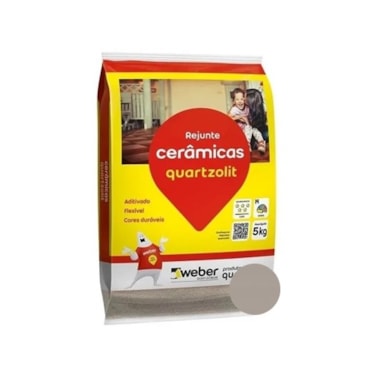 Rejunte Cerâmicas Flexível Quartzolit Cinza Outono 5Kg