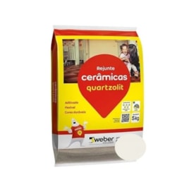 Rejunte Flexível Quartzolit Cerâmicas 5 Kg Branco