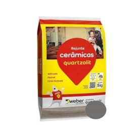 Rejunte Flexível Quartzolit Cerâmicas 5 Kg Preto Grafite