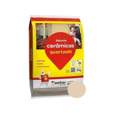 Rejunte Flexível Quartzolit Cerâmicas 5Kg Bege