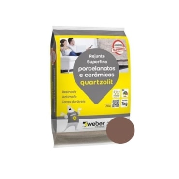 Rejunte para Porcelanato Quartzolit 1Kg Marrom Café