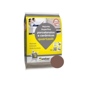 Rejunte para Porcelanato Quartzolit 1Kg Marrom Café