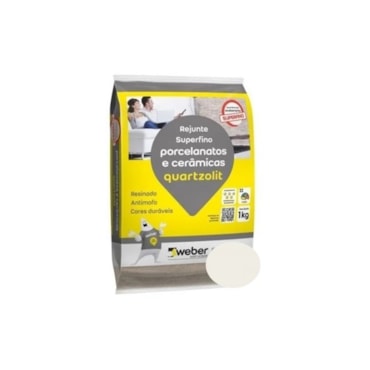 Rejunte para Porcelanato Quartzolit Branco 1Kg