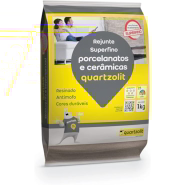 Rejunte Porcelanatos e Cerâmicas Quartzolit Cinza Ártico 1Kg Rejunte Porcelanatos e Cerâmicas Quartzolit Cinza Ártico 1Kg